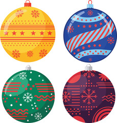 shiny bauble flat Vector clipart