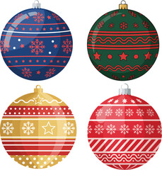 shiny bauble flat Vector clipart