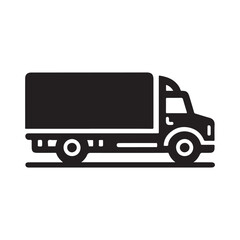 truck vector outline silhouette logo design illustration. abstract truck icon concept collection