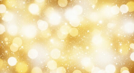 Abstract golden glitter sparkle bokeh lights background for festive season
