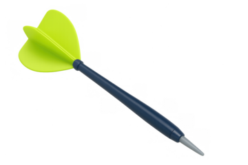 Dart is featuring a vibrant green fletching and a sleek blue barrel, representing accuracy, achievement, and strategic target practice