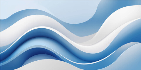 Abstract blue wave vector illustration background with flowing lines and light texture pattern