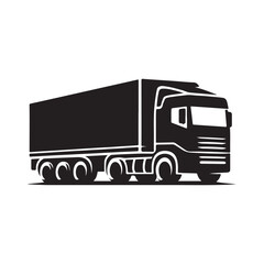 truck vector outline silhouette logo design illustration. abstract truck icon concept collection © MdBadal