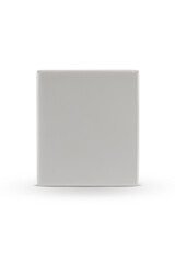 Product packaging cardboard box isolated on white background