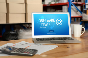 Software update on computer for modish version of device software upgrade