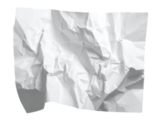  Crumpled Nogod Paper, Random Shape, Isolated PNG