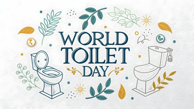 World Toilet Day Clean Sanitation Decorative Banner