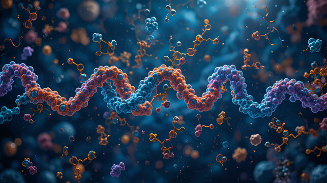 Protein Formation From Amino Acids. Amino Acids, Peptides and Protein Scientific Design. Vector Illustration.