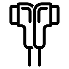 Stylish pair of modern wireless earphones designed for seamless listening, with a sleek black finish, ideal for travel, workouts, or daily commutes.