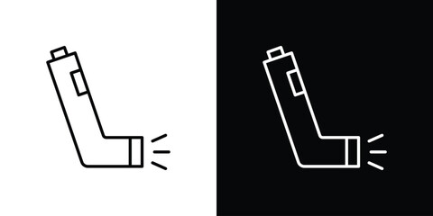 Inhaler icon. Line with editable stroke. © Bsbd