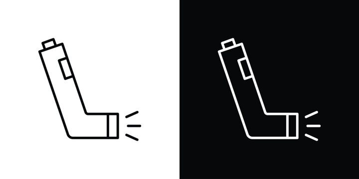Inhaler icon. Line with editable stroke.