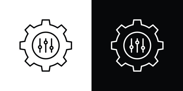 Mass customization icon. Line with editable stroke.