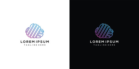 technology cloud logo design template, technology digital cloud icon elements, technology cloud symbols.
