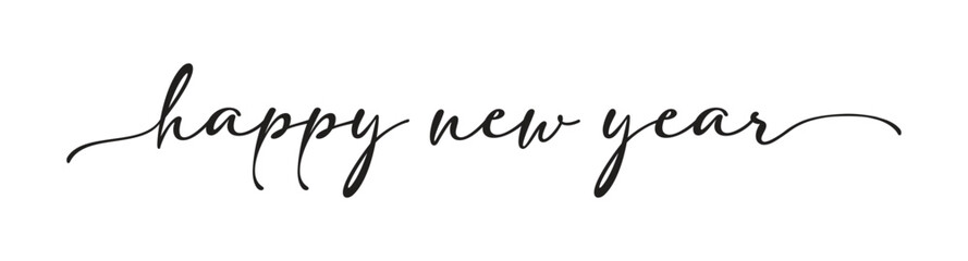 Happy New Year 2023 script text hand lettering. Design template Celebration typography poster, banner or greeting card for Merry Christmas and happy new year. Vector Illustration. © Sarmin