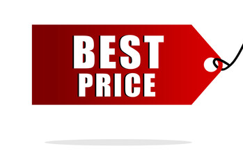 Best price tag. Discount label icon. Sale offer symbol. Vector retail illustration.