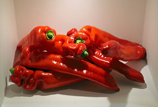 grupo de pimientos rojos