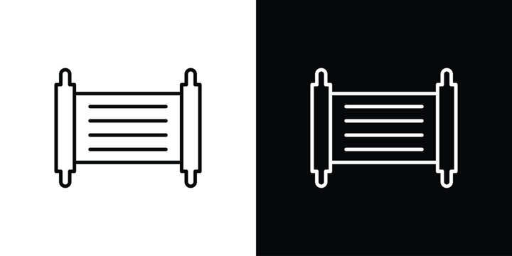 Scroll Torah icon. Line with editable stroke.