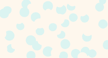 Delicate polka dot pattern of light blue shapes on cream background for soft designs © The blitz