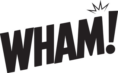 Comic WHAM Text Logo – Bold Impact Typography Design