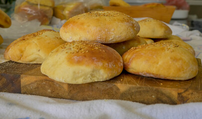 Moroccan brioche bread  - Gars - with sesame
