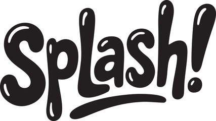 Cartoon Liquid Splash Text Logo – Dripping Typography Design