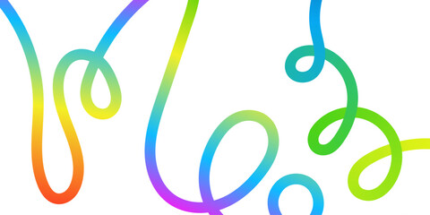 Abstract Background with Color Gradient Line Shapes. Abstract Wavy Ribbons.