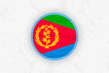 Obraz premium Eritrea Flag Circular Sticker Design, National Pride Decal.