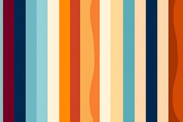 Vibrant vertical stripes in warm and cool color palette