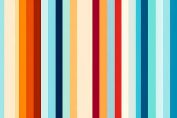 Vibrant vertical stripes pattern in warm and cool colors