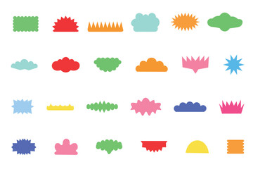 Colorful Abstract Shape Set – Bright Geometric Labels, Badges & Blob Elements for Graphic Design