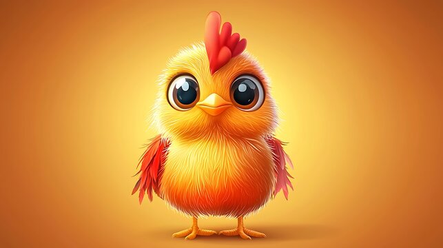 Cartoon chicken illustration featuring eye catching colors high resolution picture