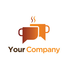 Coffe shop, coffee talk logo design