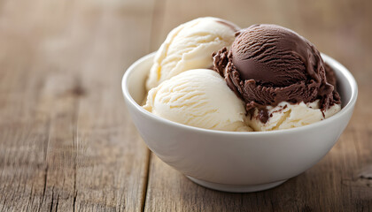 Chocolate and Vanilla Ice Cream