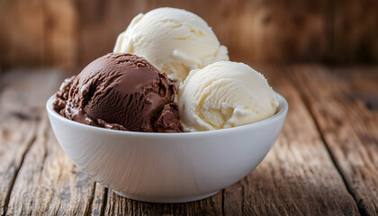Chocolate and Vanilla Ice Cream