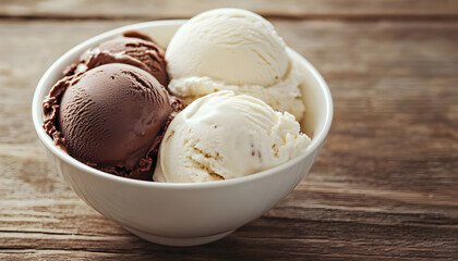 Chocolate and Vanilla Ice Cream