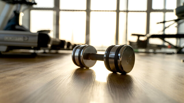 Kettlebell or barbell in the gym - Powered by Adobe