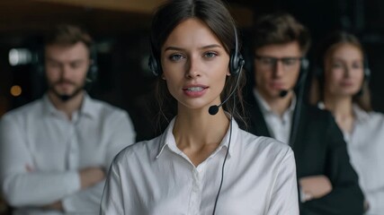 Team of call center professionals collaborating in a modern office environment with a focus on effective communication strategies for enhanced customer service - Powered by Adobe