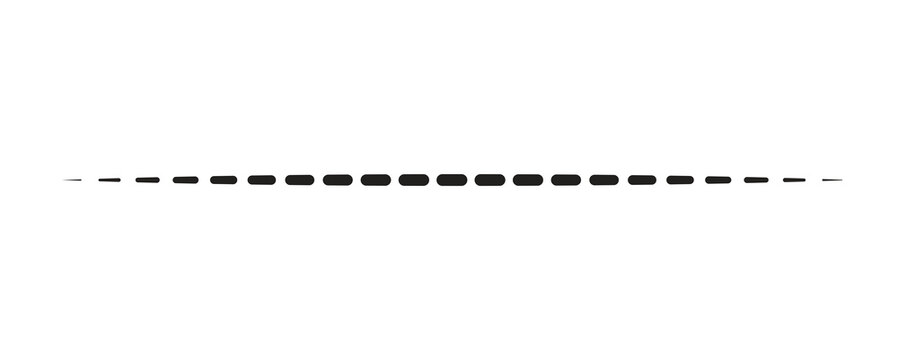 simple black horizontal line with a solid filled circle at its left end on a white background.
