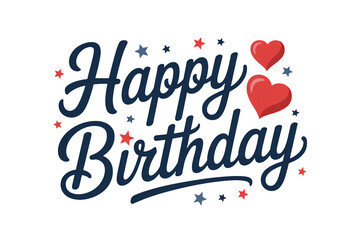 Joyful Happy Birthday celebration with heartfelt wishes and festive stars, perfect for invitations and greeting cards