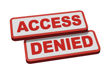 Urgent warning message access denied red alert symbol for security breach or system failure