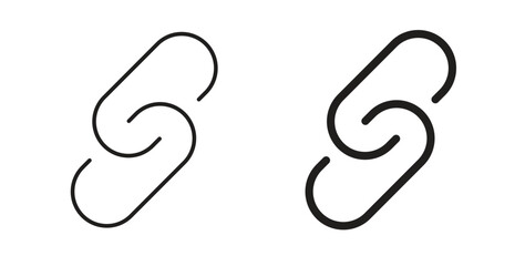 Link icon with editable stroke and flat vector pack