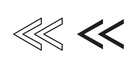 Next arrow icon with editable stroke and flat vector pack