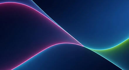 Smooth abstract background with deep blue gradient, neon glow accents, flowing curved shapes, and elegant glossy texture.
