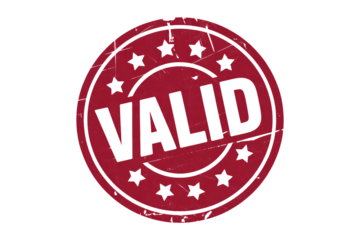 Get approval with this authentic red 'VALID' rubber stamp seal, conveying trust and official endorsement for your projects.