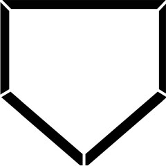 Baseball Home Plate Vector Icon. Crossed baseball. Vector Template Design. Silhouette. Playing. Home base. Sport. isolated on trnsparent background, symbol for use on web and mobile apps, logo.