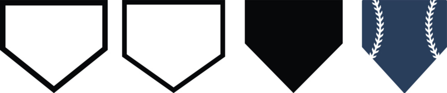 Baseball Home Plate Vector Icon. Crossed baseball. Vector Template Design. Silhouette. Playing. Home base. Sport. isolated on trnsparent background, symbol for use on web and mobile apps, logo.