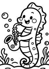 Magical Underwater World&rdquo; is a series of 15 coloring illustrations with a title page. This children&rsquo;s set features charming underwater characters and ocean scenes that inspire creativity.