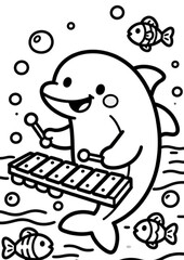 Magical Underwater World&rdquo; is a series of 15 coloring illustrations with a title page. This children&rsquo;s set features charming underwater characters and ocean scenes that inspire creativity.