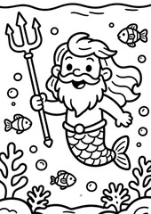 Magical Underwater World&rdquo; is a series of 15 coloring illustrations with a title page. This children&rsquo;s set features charming underwater characters and ocean scenes that inspire creativity.