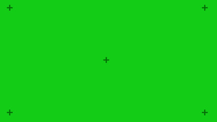 Green Screen Background With Solid Green Color and Subtle Plus Symbols for Video and Photo Keying